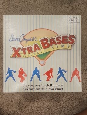 Dave Campbell's Xtra Bases Baseball Game - White with Blue & Red Accents